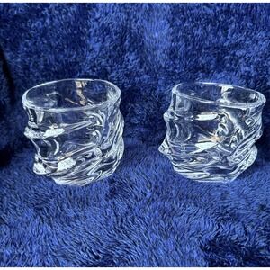 Iceberg Glacier Whiskey Tumblers Heavy Oval 10oz Griper Glass For Spirits Storm‎